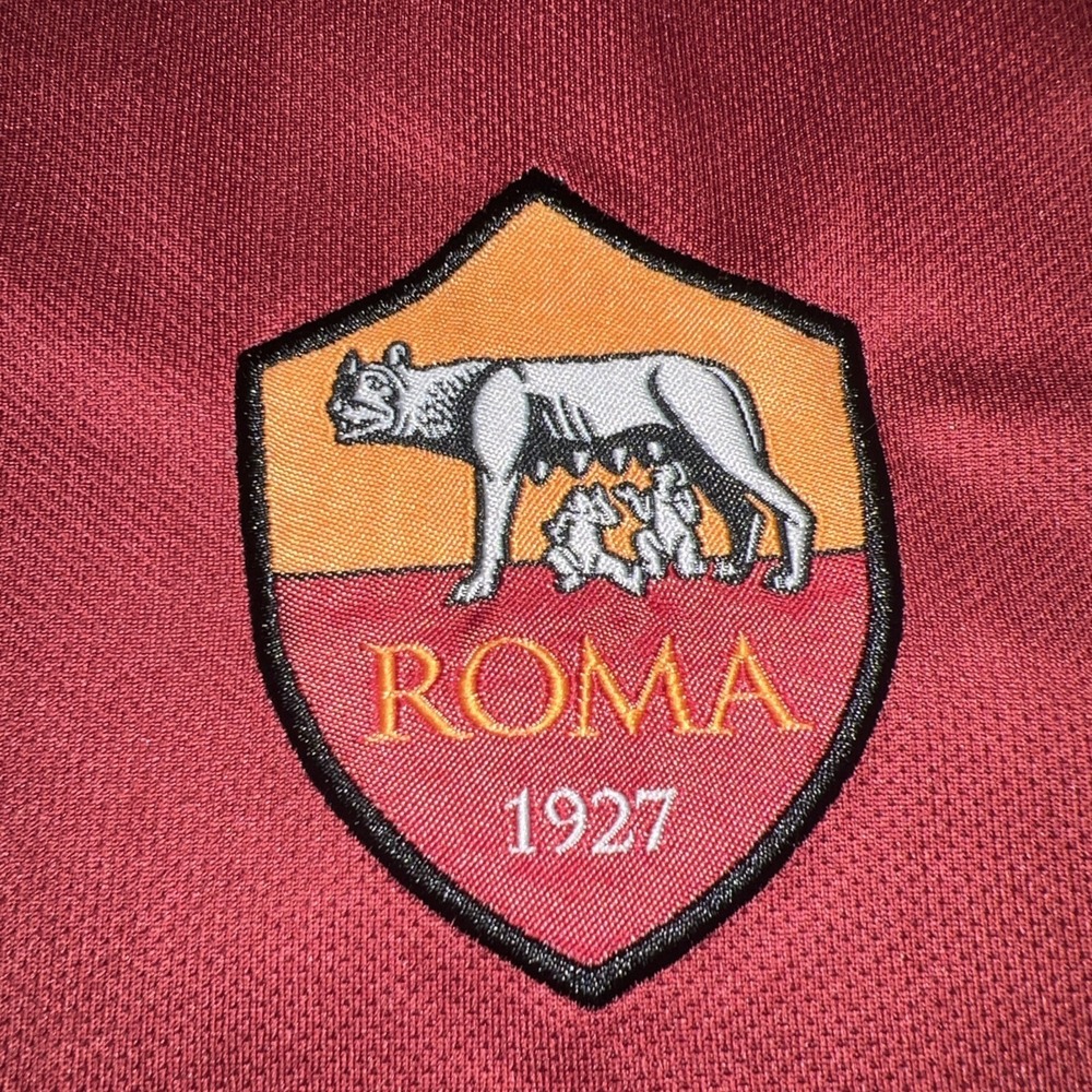 Nike AS Roma 2015-16 Home Jersey Men's Sz L Red Dri-Fit Soccer Football Shirt - Picture 6 of 14